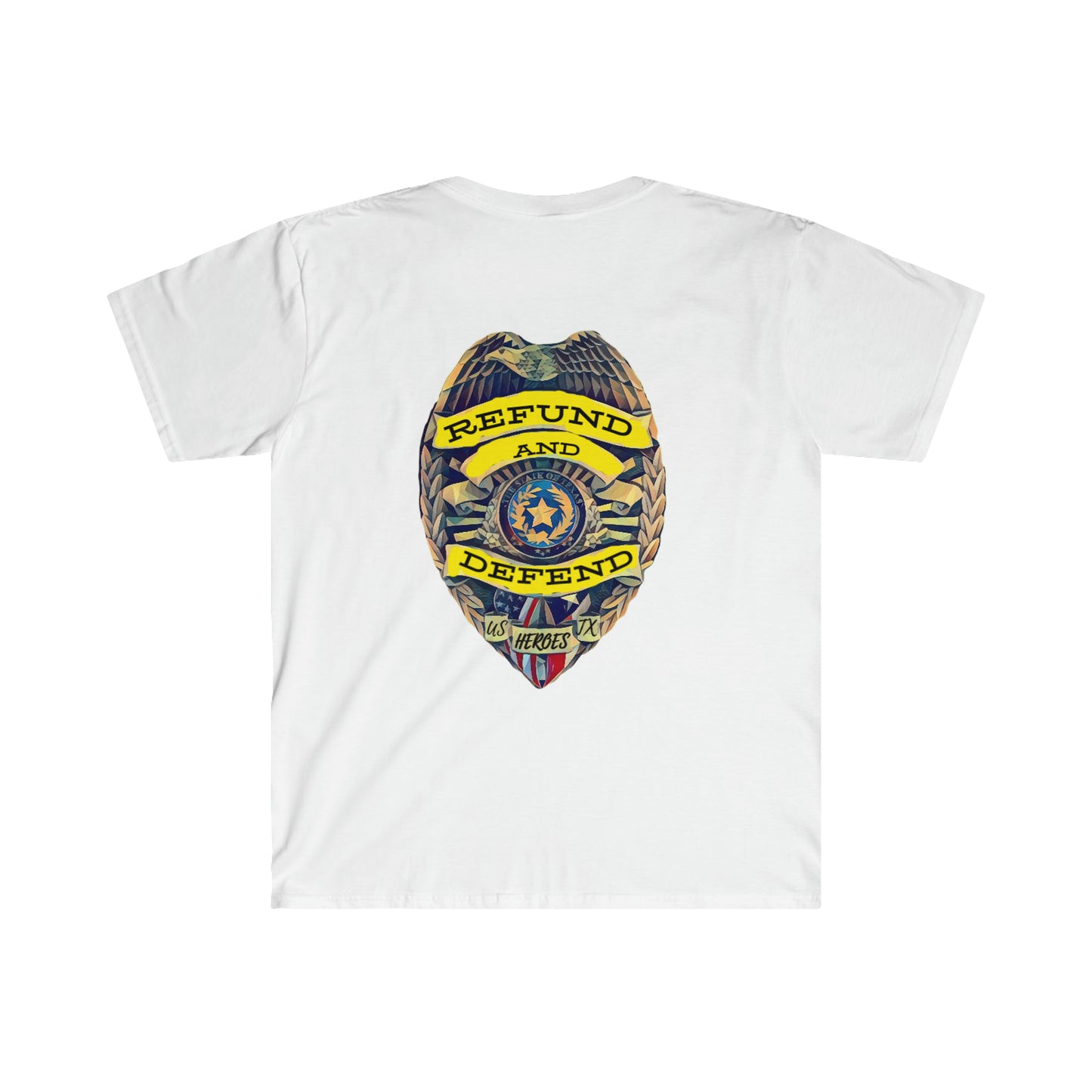 Refund and Defend Shield T-Shirt WHITE